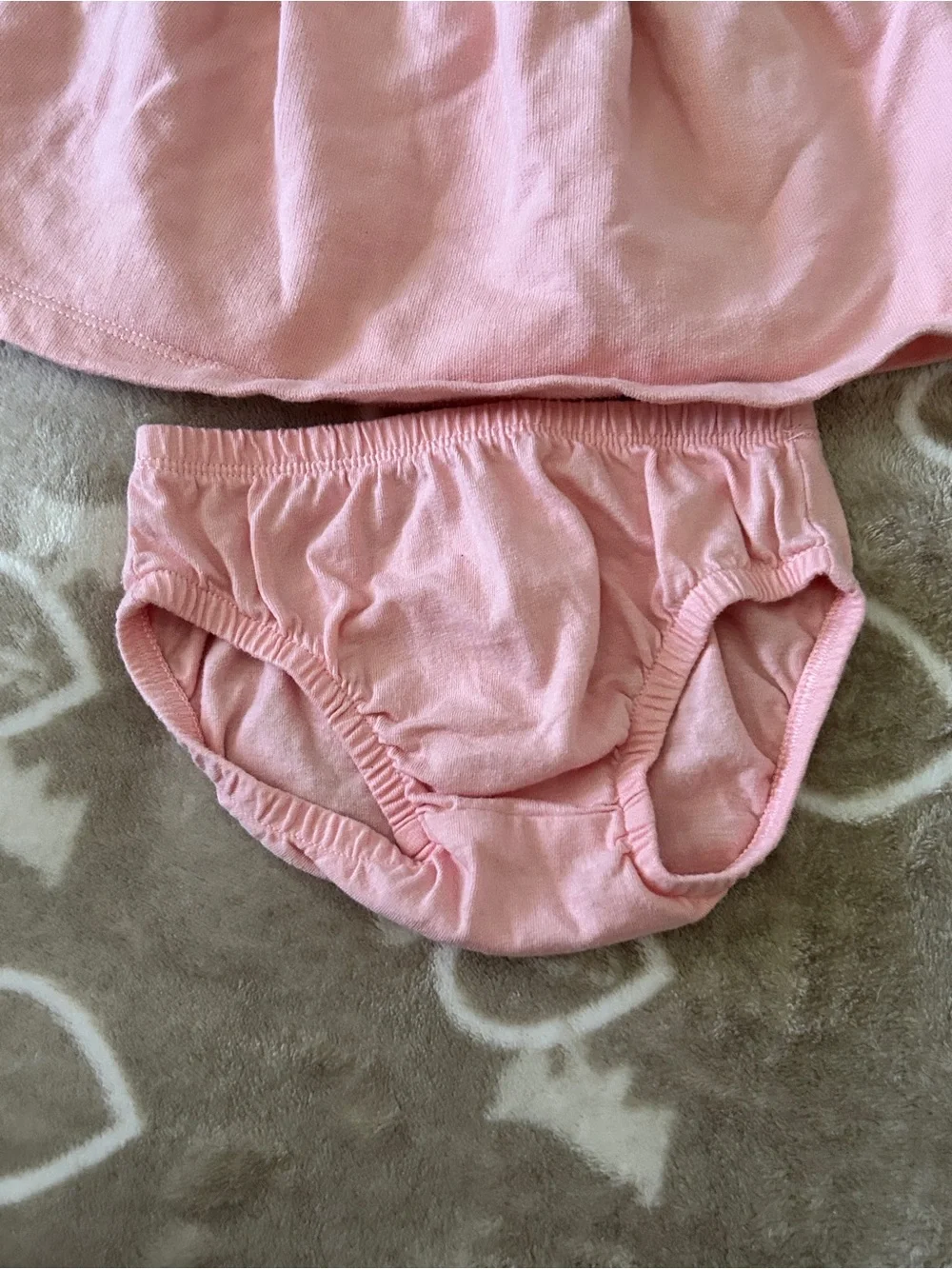Carter's Pink Dress with White Collar and Matching Bloomers